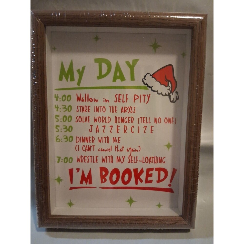 (#1) Grinch Wood 6×9 Sign/Block/Decor Brand New Merry Christmas List To Do